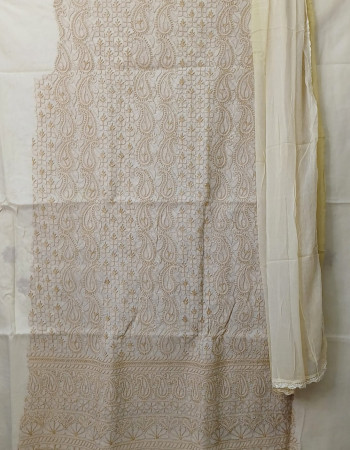 New Beige Dress Material 27