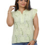 Light Green Embroidered Short Top