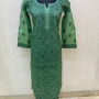 Bottle Green Embroidered Long Kurti