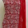 Crimson Red Embroidered Long Kurta Material