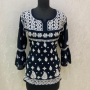 Black Embroidered Short Kurta