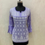 Purple Embroidered Long Kurta