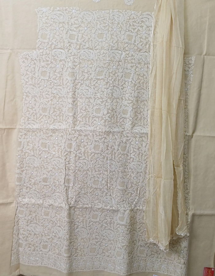 New Light Sandalwood Dress Material