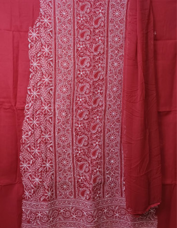 New  Red Dress Material 18