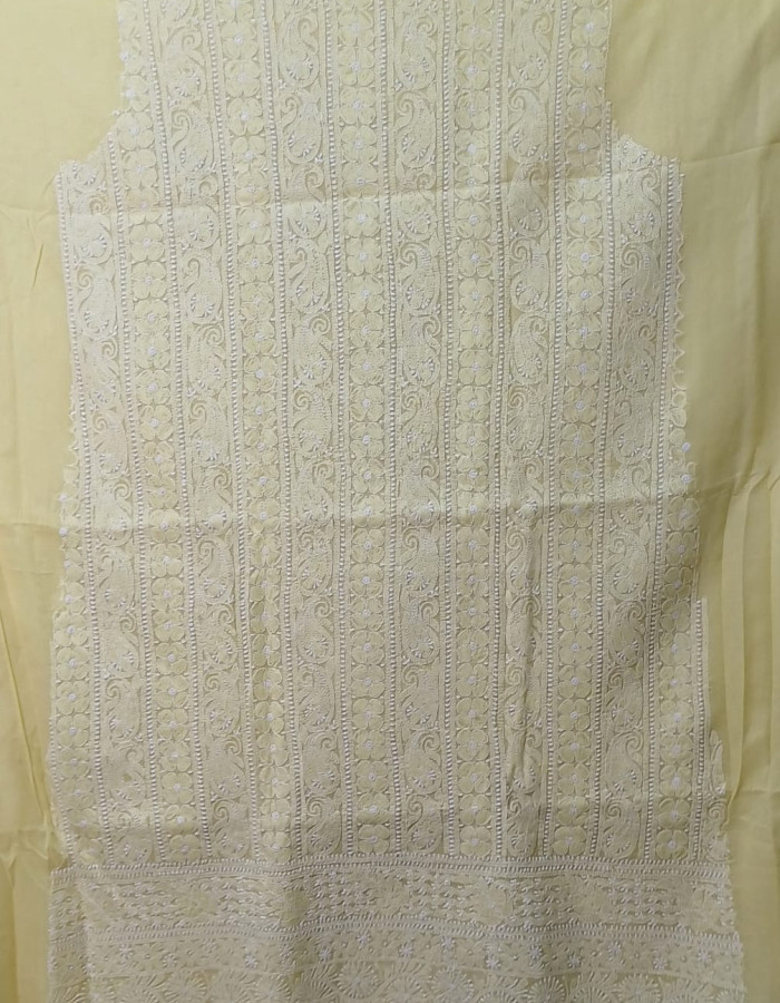 Ivory White Dress Material 30