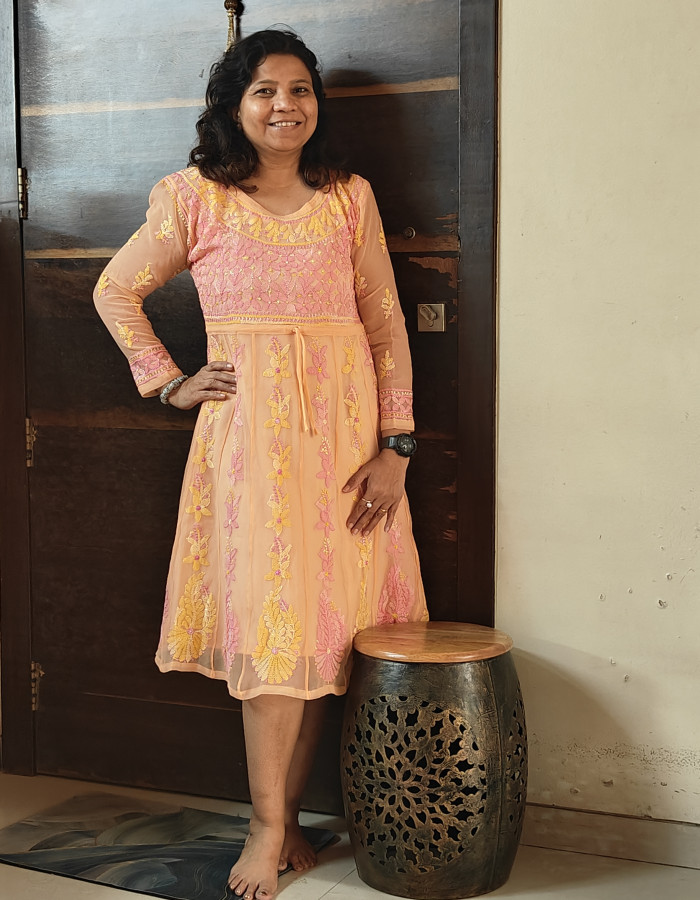 New Peach  Dress Material 48