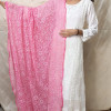 Fuchsia Pink Tepchi Chikankari Dupatta