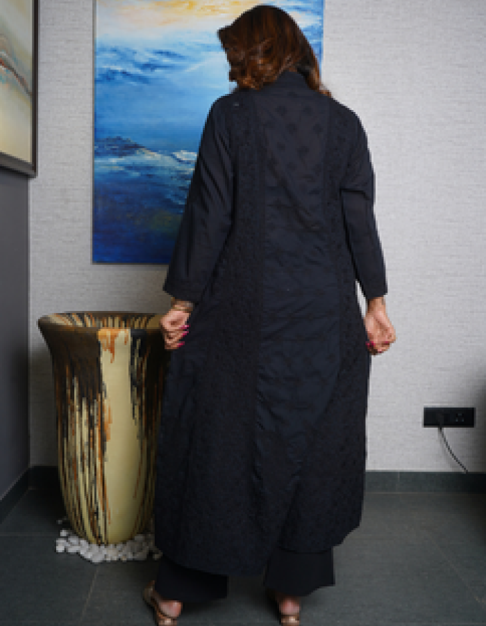 Black Embroidered Long Kurta Black Embroidered Long Kurta