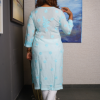 Sky Blue Embroidered Long Kurta