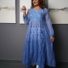 Purple Embroidered Long Kurta