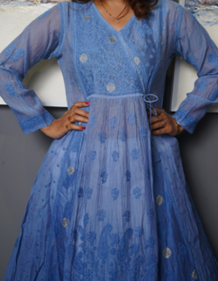 Purple Embroidered Long Kurta Purple Embroidered Long Kurta