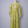 Lemon Yellow Embroidered Long Kurta