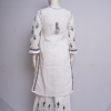 White With Black Embroidered Long Kurta White With Black Embroidered Long Kurta