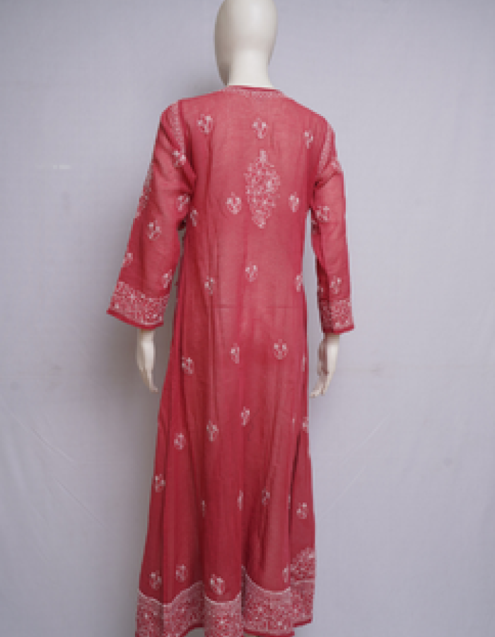 Red Embroidered Long Kurta Red Embroidered Long Kurta