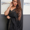 Matte Black Organza Silk Dupatta | Lucknowi Chikankari & Mukesh Borders with Blouse Matte Black Organza Silk Dupatta | Lucknowi Chikankari & Mukesh Borders with Blouse