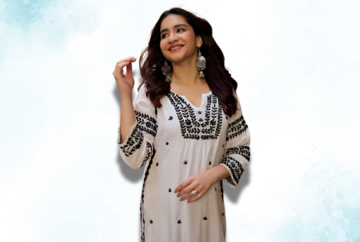 Why a White and Black Chikankari Kurti is a Must-Have in Your Wardrobe
