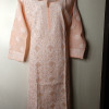 Peach Embroidered Long Kurta