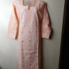 Peach Embroidered Long Kurta