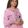 Pink Embroidered Tunic with Tassel Tie Pink Embroidered Tunic with Tassel Tie