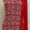 Crimson Red Embroidered Long Kurta Material
